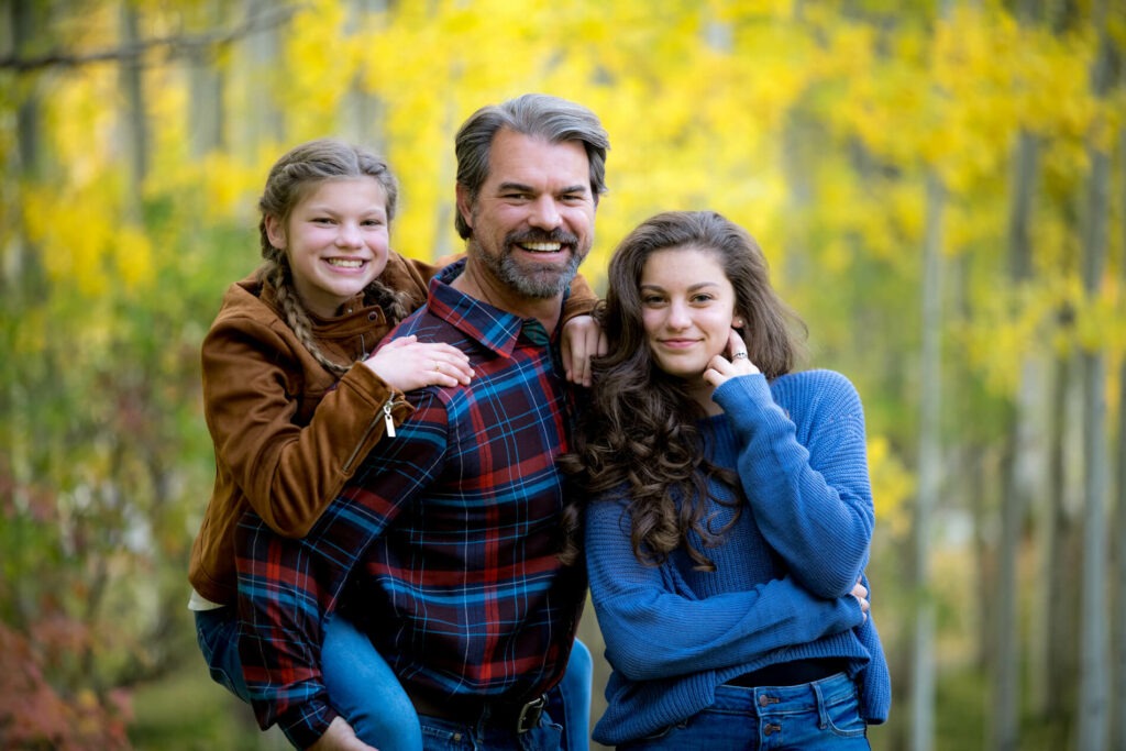 Father with his daughters