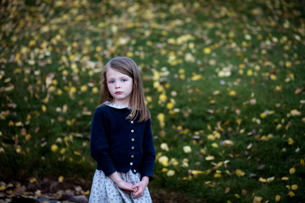 Fall portrait of little girl