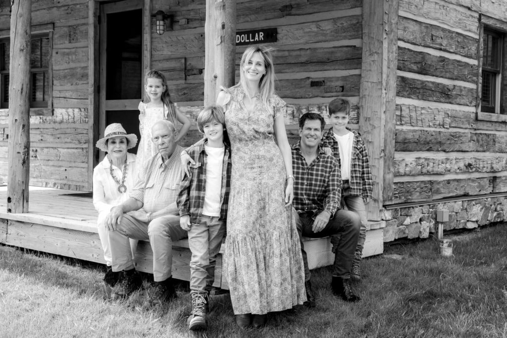 Family portrait on colorado ranch