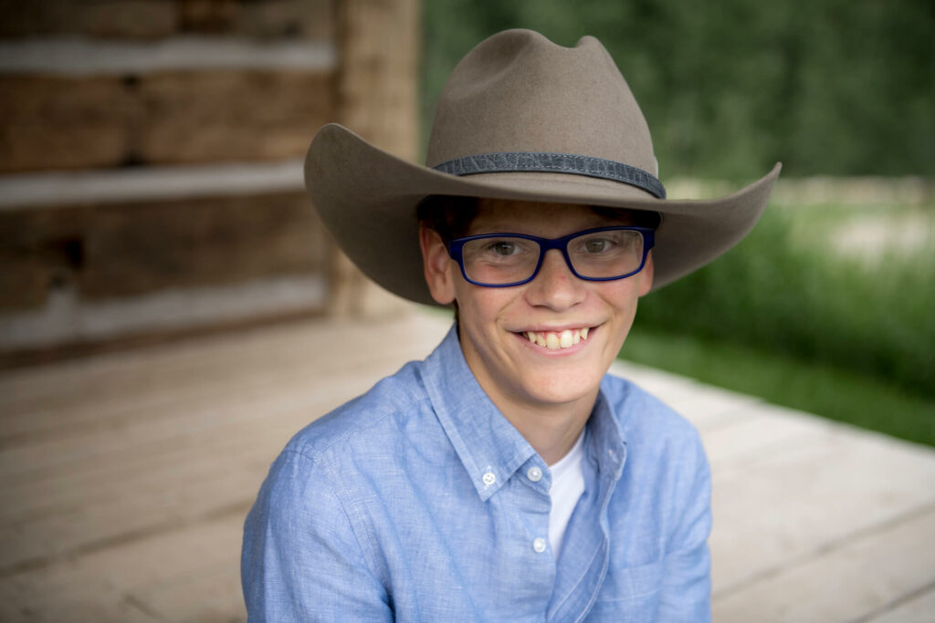 Photo of a boy in a cowboy hat